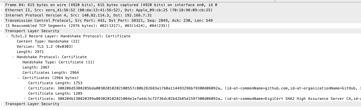 Wireshark Certificate Record Layer